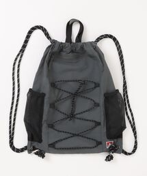 BEN DAVIS | 【BEN DAVIS/ベンデイビス】【軽量で耐久性に優れたリップストップ素材を使用した機能系ナップサック】RIPSTOP NAPSACK/ナップサック ファスナー A4 リップストップ生地 フロントコード メッシュポケット ファスナーポケット ゴリララベル デイリー アウトドア ユニセックス(バックパック/リュック)