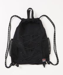 JEANS MATE（ジーンズメイト）の「【BEN DAVIS/ベンデイビス】【軽量で耐久性に優れたリップストップ素材を使用した機能系ナップサック】RIPSTOP NAPSACK/ナップサック ファスナー A4 リップストップ生地 フロントコード メッシュポケット ファスナーポケット ゴリララベル デイリー アウトドア ユニセックス（バックパック/リュック）」