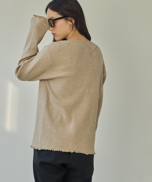 DISCOAT(ディスコート)の「【Noka】レースレイヤード風カーディガン《WEB限定》(カーディガン/ボレロ・レディース・ブラック/チャコールグレー/サックスブルー/ライトベージュ・FREE)」の5枚目の写真