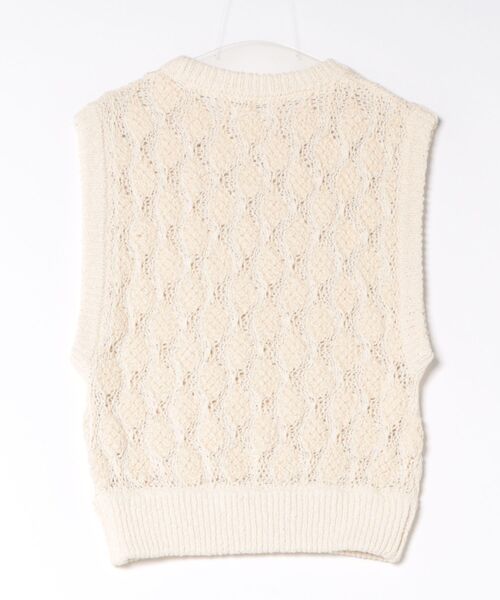 anuke（アンヌーク）の「anuke Slub Pattern Vest（ニット/セーター・レディース・オフホワイト・FREE）」の2枚目の写真