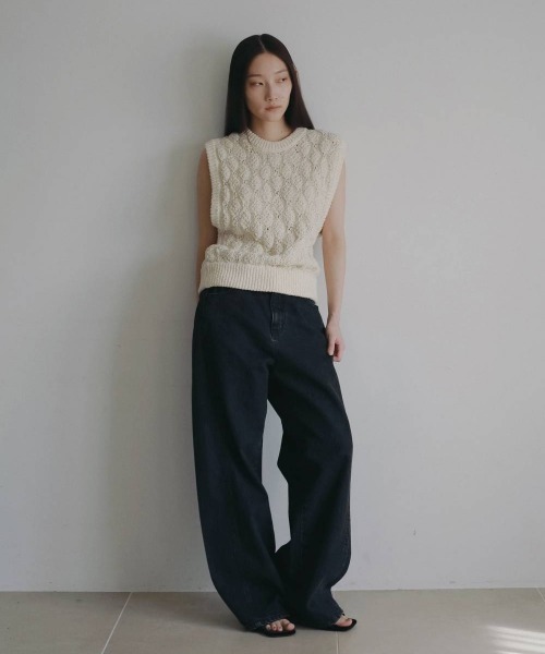anuke（アンヌーク）の「anuke Slub Pattern Vest（ニット/セーター・レディース・オフホワイト・FREE）」の9枚目の写真