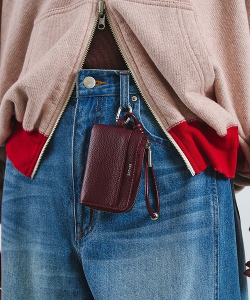 ROSE BUD（ローズバッド）の「【別注】BEAURE/CODE FRAGMENT POUCH（コインケース・レディース・バーガンディー/シルバー/ブラウン/ブラック・ONE SIZE）」の7枚目の写真