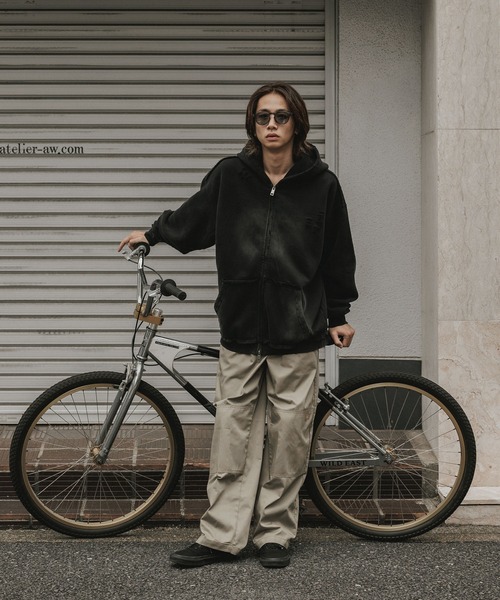 2AM（ツーエイエム）の「ヴィンテージ ウォッシュ加工 ダブルジップパーカー（パーカー・メンズ・ブラック/ブラウン・M/L）」の5枚目の写真