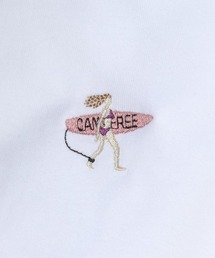 [キャンプフリー] CAMPFREE サーファー刺繍 ロンT 6.6oz 綿100％ ワンポイント 長袖Tシャツ