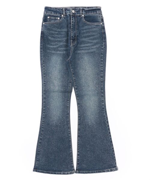 INGNI(イング)の「グリッターラメフレアデニムパンツ(デニムパンツ・レディース・ブルー系その他4・S/M)」の3枚目の写真