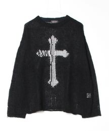 LAST NEST（ラストネスト）の「LAST NEST/ラストネスト/CROSS SEE-THROUGH KNIT SWEATER（ニット/セーター）」