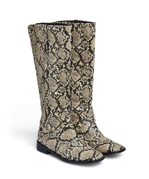 ANIMAL STUD BOOTS IN BEIGE