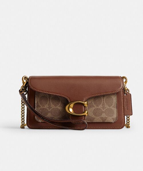 COACH(コーチ)の「タビー チェーン クロスボディ バッグ 19・シグネチャー アップクラフトレザー(ショルダーバッグ・レディース・ベージュ系その他・ONE)」の1枚目の写真