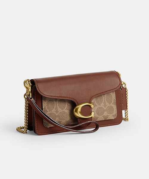 COACH(コーチ)の「タビー チェーン クロスボディ バッグ 19・シグネチャー アップクラフトレザー(ショルダーバッグ・レディース・ベージュ系その他・ONE)」の4枚目の写真