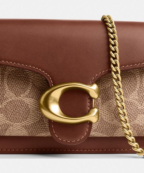 COACH(コーチ)の「タビー チェーン クロスボディ バッグ 19・シグネチャー アップクラフトレザー(ショルダーバッグ・レディース・ベージュ系その他・ONE)」の9枚目の写真