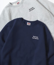 BEN DAVIS/ベンデイビス BD SWEAT CREW/オーバーサイズ 裏起毛 ロゴ ワンポイント刺繍 クルーネック スウェット トレーナー/レディース メンズ
