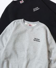 BEN DAVIS/ベンデイビス BD SWEAT CREW/オーバーサイズ 裏起毛 ロゴ ワンポイント刺繍 クルーネック スウェット トレーナー/レディース メンズ