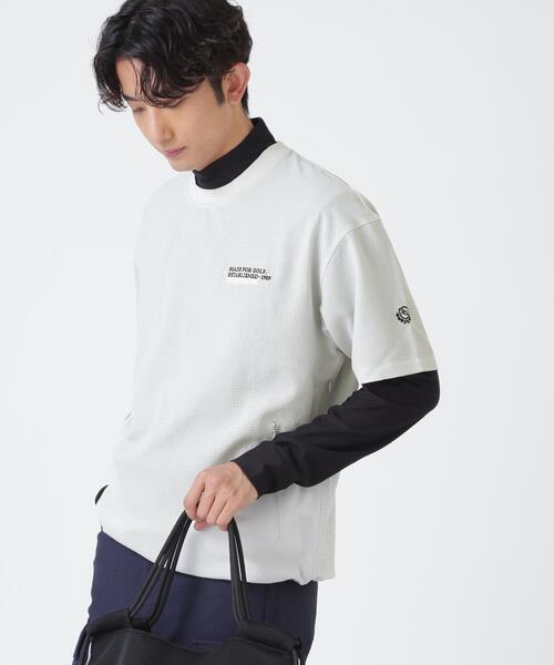 PEARLY GATES(パーリーゲイツ)の「【PEARLY GATES】4WAY高通気Woven半袖スニードTシャツ (MENS)(Tシャツ/カットソー・メンズ・グレー/ネイビー・X-LARGE/LARGE/XX-LARGE/MEDIUM)」の1枚目の写真