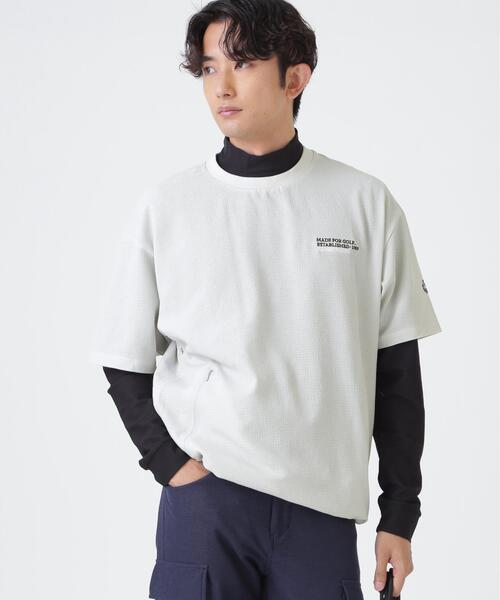 PEARLY GATES(パーリーゲイツ)の「【PEARLY GATES】4WAY高通気Woven半袖スニードTシャツ (MENS)(Tシャツ/カットソー・メンズ・グレー/ネイビー・X-LARGE/LARGE/XX-LARGE/MEDIUM)」の3枚目の写真