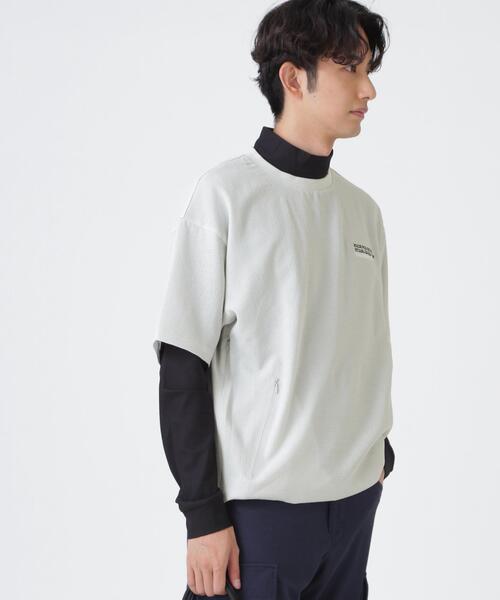 PEARLY GATES(パーリーゲイツ)の「【PEARLY GATES】4WAY高通気Woven半袖スニードTシャツ (MENS)(Tシャツ/カットソー・メンズ・グレー/ネイビー・X-LARGE/LARGE/XX-LARGE/MEDIUM)」の4枚目の写真