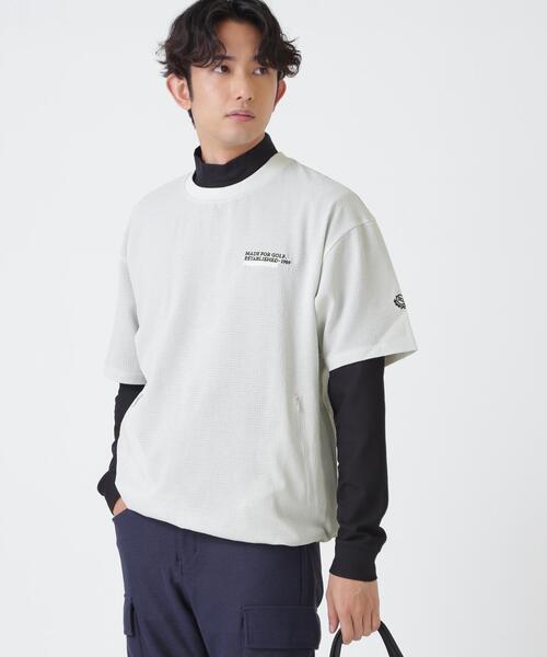 PEARLY GATES(パーリーゲイツ)の「【PEARLY GATES】4WAY高通気Woven半袖スニードTシャツ (MENS)(Tシャツ/カットソー・メンズ・グレー/ネイビー・X-LARGE/LARGE/XX-LARGE/MEDIUM)」の5枚目の写真