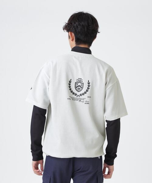 PEARLY GATES(パーリーゲイツ)の「【PEARLY GATES】4WAY高通気Woven半袖スニードTシャツ (MENS)(Tシャツ/カットソー・メンズ・グレー/ネイビー・X-LARGE/LARGE/XX-LARGE/MEDIUM)」の9枚目の写真