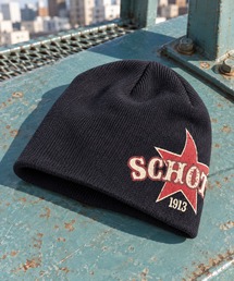Schott（ショット）の「【Schott/ショット】シングルニットビーニー/スター（ニットキャップ/ビーニー）」