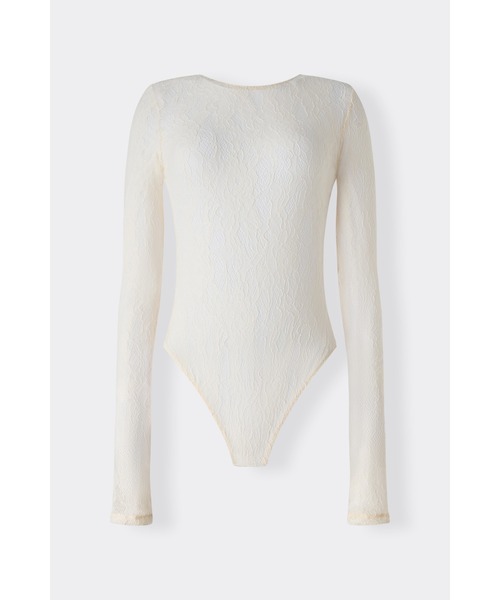 Intimissimi（インティミッシミ）の「ストレッチレース ロングスリーブ ボディスーツ（タンクトップ・レディース・モカ/アイボリー/ブラック・S/M/L）」の12枚目の写真