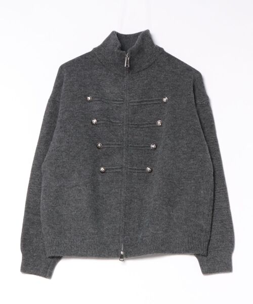Ritzy(リッツィー)の「ダッフルボタンハイネックニットジャケット(ブルゾン・レディース・チャコール/グレー/ホワイト・FREE)」の14枚目の写真