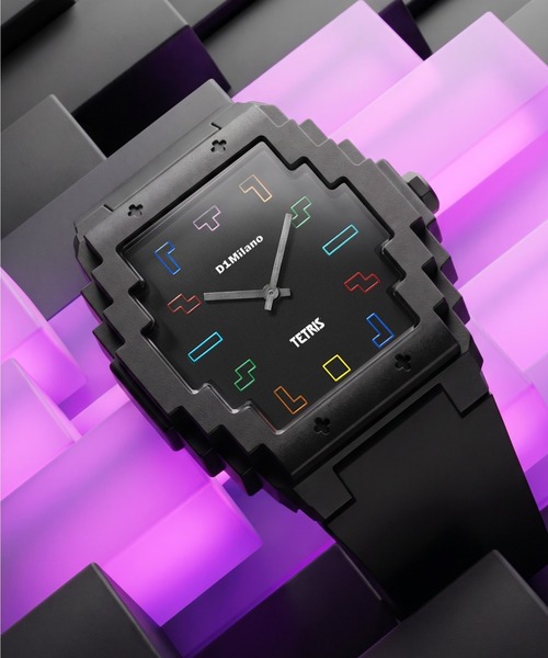 D1 MILANO(ディーワンミラノ)の「【D1 Milano x TETRIS】限定コラボ D1 ミラノ x テトリス(アナログ腕時計・メンズ・ブラック・FREE)」の2枚目の写真