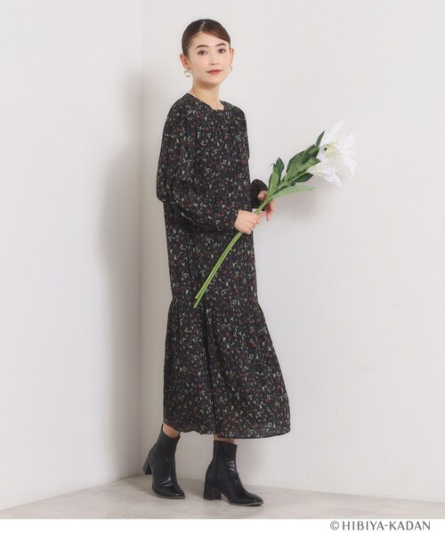 ITS'DEMO(イッツデモ)の「【ITS’DEMO × HIBIYA-KADAN】ロングワンピース(ワンピース・レディース・ダークブラウン系/ブラック系・00)」の9枚目の写真