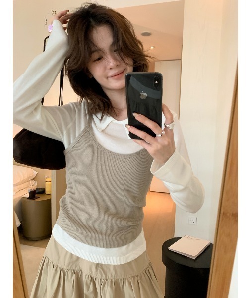 OThe.Naeun（オザナウン）の「vintage two-pieceset（セットアップ・レディース・グリーン/ブラウン/グレー/ホワイト・FREE）」の21枚目の写真
