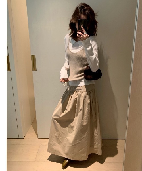OThe.Naeun（オザナウン）の「vintage two-pieceset（セットアップ・レディース・グリーン/ブラウン/グレー/ホワイト・FREE）」の17枚目の写真