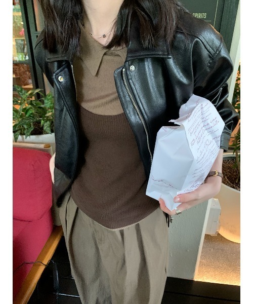 OThe.Naeun（オザナウン）の「vintage two-pieceset（セットアップ・レディース・グリーン/ブラウン/グレー/ホワイト・FREE）」の8枚目の写真
