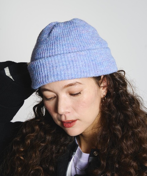 ROSE BUD（ローズバッド）の「【ROSE BUD別注】KNIT BEANIE（ニットキャップ/ビーニー・レディース・ブラック/ブルー/グレー・ONE SIZE）」の3枚目の写真