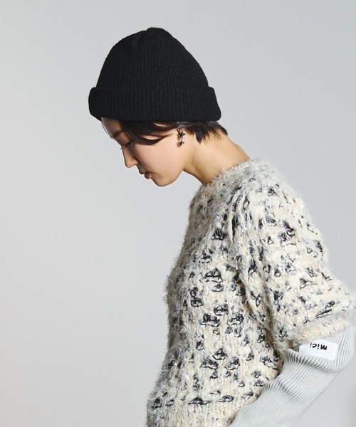ROSE BUD（ローズバッド）の「【ROSE BUD別注】KNIT BEANIE（ニットキャップ/ビーニー・レディース・ブラック/ブルー/グレー・ONE SIZE）」の22枚目の写真