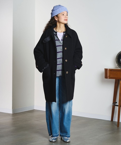 ROSE BUD（ローズバッド）の「【ROSE BUD別注】KNIT BEANIE（ニットキャップ/ビーニー・レディース・ブラック/ブルー/グレー・ONE SIZE）」の12枚目の写真