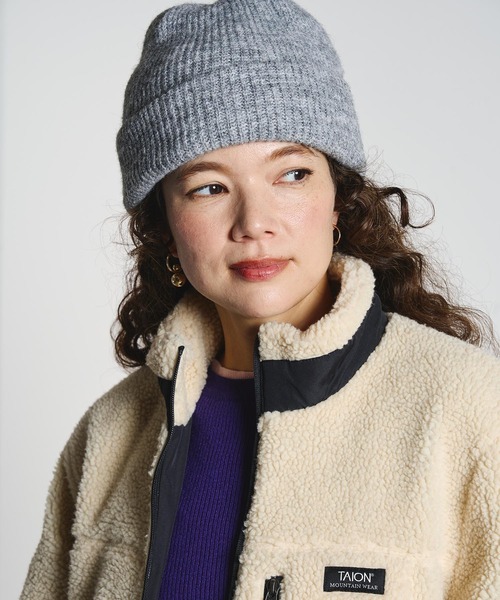 ROSE BUD（ローズバッド）の「【ROSE BUD別注】KNIT BEANIE（ニットキャップ/ビーニー・レディース・ブラック/ブルー/グレー・ONE SIZE）」の6枚目の写真