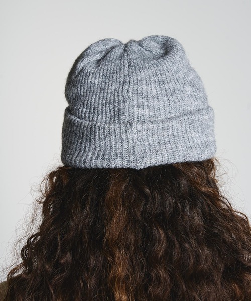 ROSE BUD（ローズバッド）の「【ROSE BUD別注】KNIT BEANIE（ニットキャップ/ビーニー・レディース・ブラック/ブルー/グレー・ONE SIZE）」の4枚目の写真