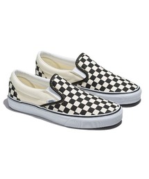 バンズ【 Vans 】- スリップオン シューズ【UA CLASSIC SLIP-ON BLK/WHTCHCKERBOARD VN000EYEBWW】