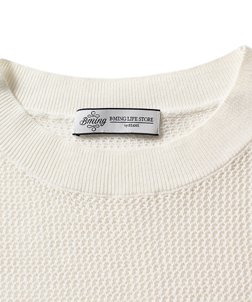 B:MING by BEAMS（ビーミングバイビームス）の「ビーミング by ビームス / メッシュニットベスト 16SS（ベスト・レディース・ホワイト/カーキ・ONE SIZE）」の8枚目の写真