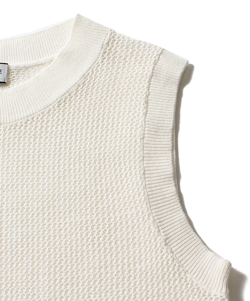 B:MING by BEAMS（ビーミングバイビームス）の「ビーミング by ビームス / メッシュニットベスト 16SS（ベスト・レディース・ホワイト/カーキ・ONE SIZE）」の9枚目の写真