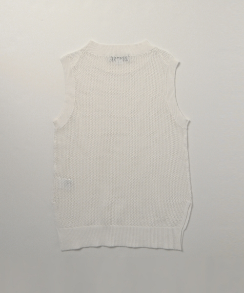 B:MING by BEAMS（ビーミングバイビームス）の「ビーミング by ビームス / メッシュニットベスト 16SS（ベスト・レディース・ホワイト/カーキ・ONE SIZE）」の17枚目の写真