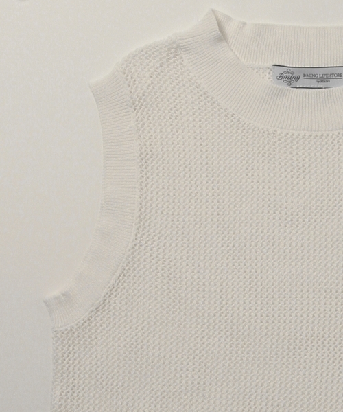 B:MING by BEAMS（ビーミングバイビームス）の「ビーミング by ビームス / メッシュニットベスト 16SS（ベスト・レディース・ホワイト/カーキ・ONE SIZE）」の19枚目の写真
