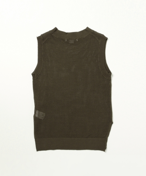 B:MING by BEAMS（ビーミングバイビームス）の「ビーミング by ビームス / メッシュニットベスト 16SS（ベスト・レディース・ホワイト/カーキ・ONE SIZE）」の12枚目の写真