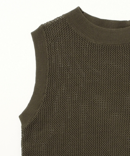 B:MING by BEAMS（ビーミングバイビームス）の「ビーミング by ビームス / メッシュニットベスト 16SS（ベスト・レディース・ホワイト/カーキ・ONE SIZE）」の14枚目の写真