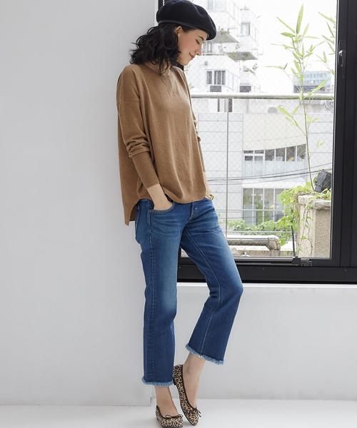 green label relaxing（グリーンレーベルリラクシング）の「◆CF W/RY/N D/SL C/N PO ニット（ニット/セーター・レディース・ナチュラル/グレー/ブラウン/オリーブ/オフホワイト/レッド・40/38/42/36）」の9枚目の写真
