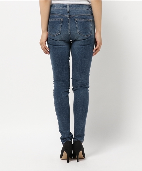 SOMETHING（サムシング）の「【SOMETHING】スキニースリム　バイオウォッシュ（デニムパンツ・レディース・インディゴブルー・29inch/25inch/28inch/30inch/26inch/27inch）」の4枚目の写真