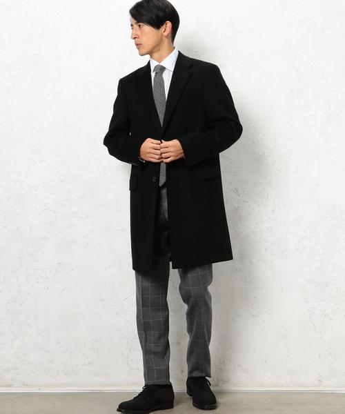 green label relaxing(グリーンレーベルリラクシング)の「W/CA チェスターコート◆(チェスターコート・メンズ・ブラック/ベージュ・LARGE/SMALL/X-LARGE/MEDIUM)」の6枚目の写真