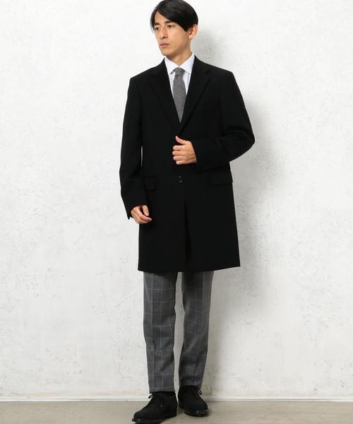 green label relaxing(グリーンレーベルリラクシング)の「W/CA チェスターコート◆(チェスターコート・メンズ・ブラック/ベージュ・LARGE/SMALL/X-LARGE/MEDIUM)」の18枚目の写真