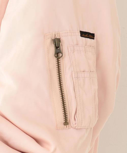 Another Edition(アナザーエディション)の「ビッグMA-1 SS/ AECM BIG MA-1 SS◆(MA-1・レディース・オリーブ/ライトピンク・MEDIUM/SMALL)」の7枚目の写真