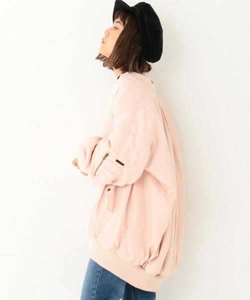 Another Edition(アナザーエディション)の「ビッグMA-1 SS/ AECM BIG MA-1 SS◆(MA-1・レディース・オリーブ/ライトピンク・MEDIUM/SMALL)」の15枚目の写真