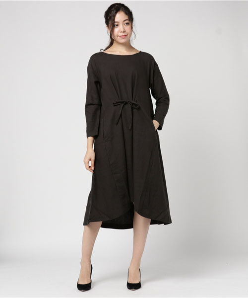 LBC（エルビーシー）の「コットンビエラ起毛ワンピース（ワンピース・レディース・ダークグレー/梅・LARGE/MEDIUM）」の12枚目の写真