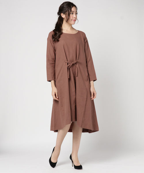 LBC（エルビーシー）の「コットンビエラ起毛ワンピース（ワンピース・レディース・ダークグレー/梅・LARGE/MEDIUM）」の13枚目の写真