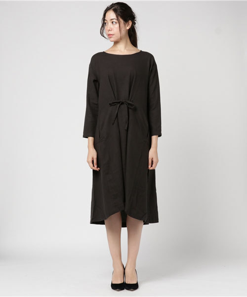 LBC（エルビーシー）の「コットンビエラ起毛ワンピース（ワンピース・レディース・ダークグレー/梅・LARGE/MEDIUM）」の6枚目の写真